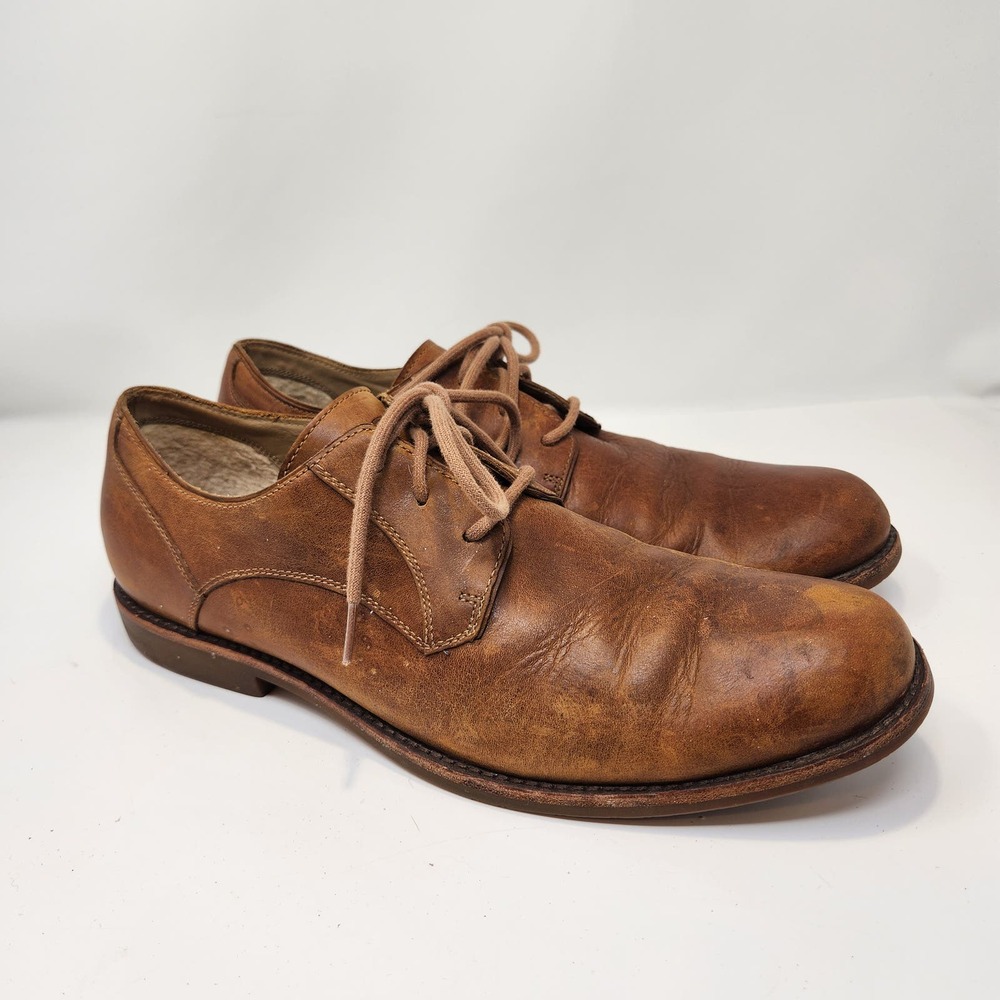 Ugg Men Hixson Brown Leather Oxford Lace Up Dress Shoes Size 13 Work Office Wear